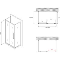 Душевой уголок Abber Schwarzer Diamant AG30160BMH-S80BM-S80BM в Могилеве