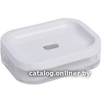 Мыльница Primanova Klar D-20601 (белый/прозрачный)