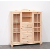 Шкаф-витрина Диприз Бритта 2 дв 4 ящ Д.70056.1 (сосна/лак)