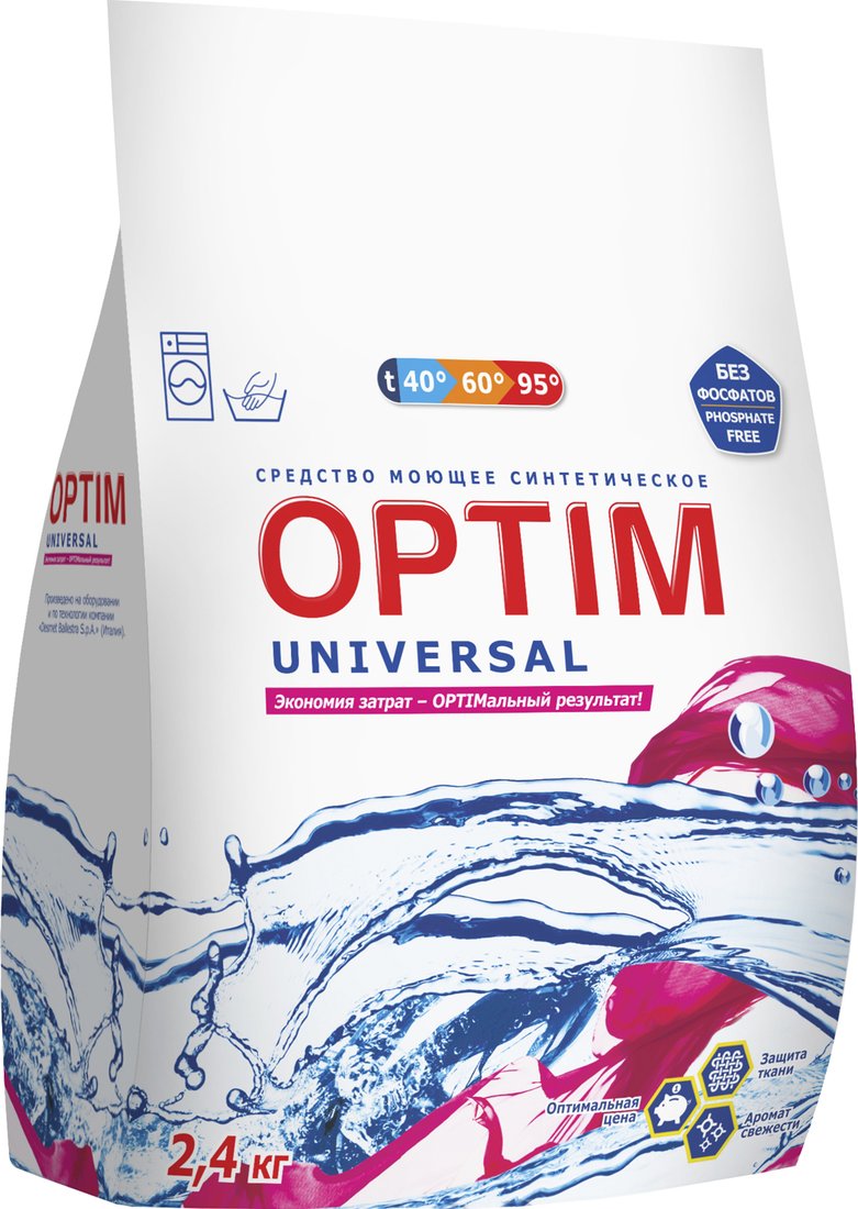 

Стиральный порошок OPTIM Universal (2.4 кг)