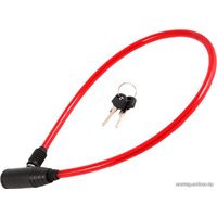 Тросовый велосипедный замок Vinca Sport красный [101.101]