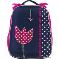 Школьный рюкзак Mike&Mar Тюльпан (темно-синий/розовый)