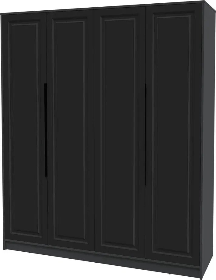 

Шкаф распашной Интерлиния Концепт КТ-Ш4 Деко (антрацит/черный)