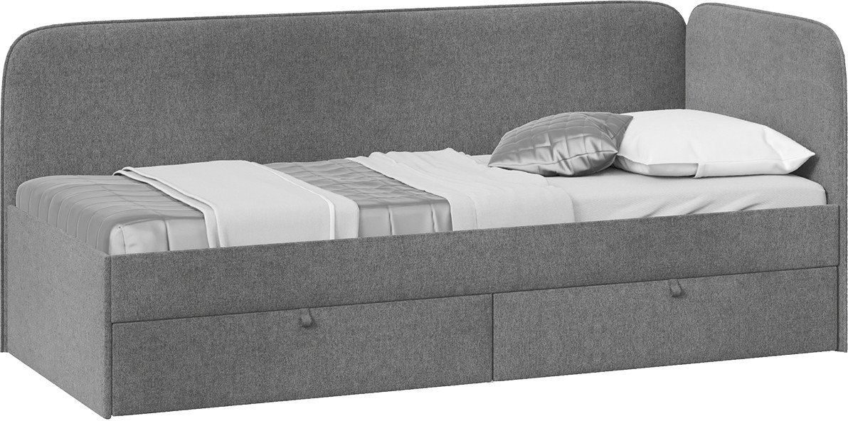 Кровать-тахта Трия Молли 900 тип 1 (микровелюр Scandi Graphite 22)