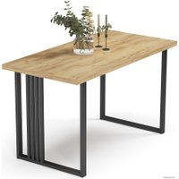 Кухонный стол Mio Tesoro Laim 36 120x66 (дуб крафт золотой/черный)