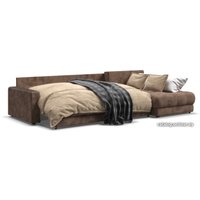 Угловой диван Craftmebel Boss Max угол new (ткань, alkantara шоколад)