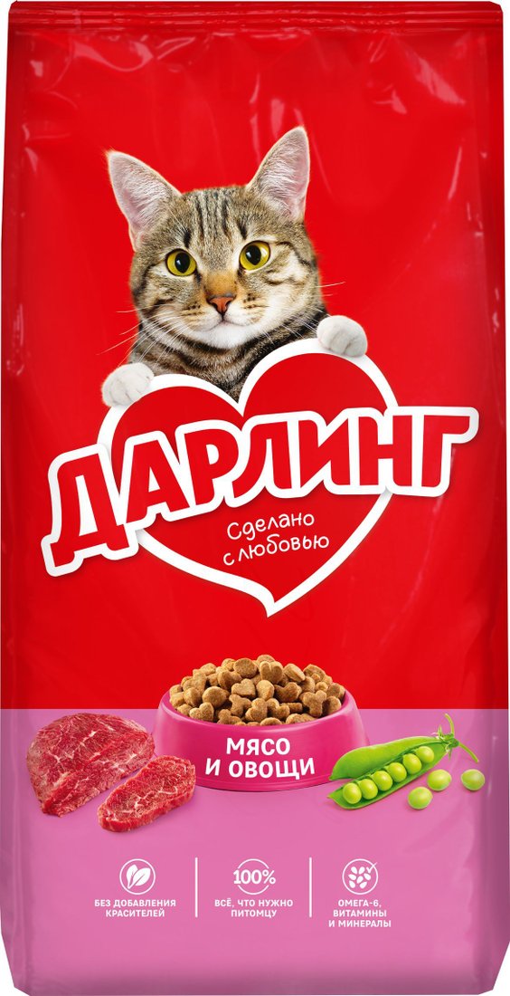 

Сухой корм для кошек Дарлинг с мясом и овощами 15 кг