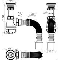 Сифон Aquant S1010-35-MR