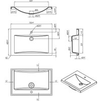 Умывальник Roxen Iris 75 3001475