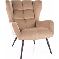 Интерьерное кресло Signal Louis Velvet 28 (бежевый/черный)