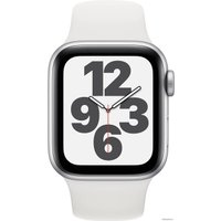 Умные часы Apple Watch SE 40 мм (алюминий серебристый/белый спортивный)