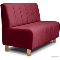 Диван Brioli Руди полоса двухместный (V8-вишневый)