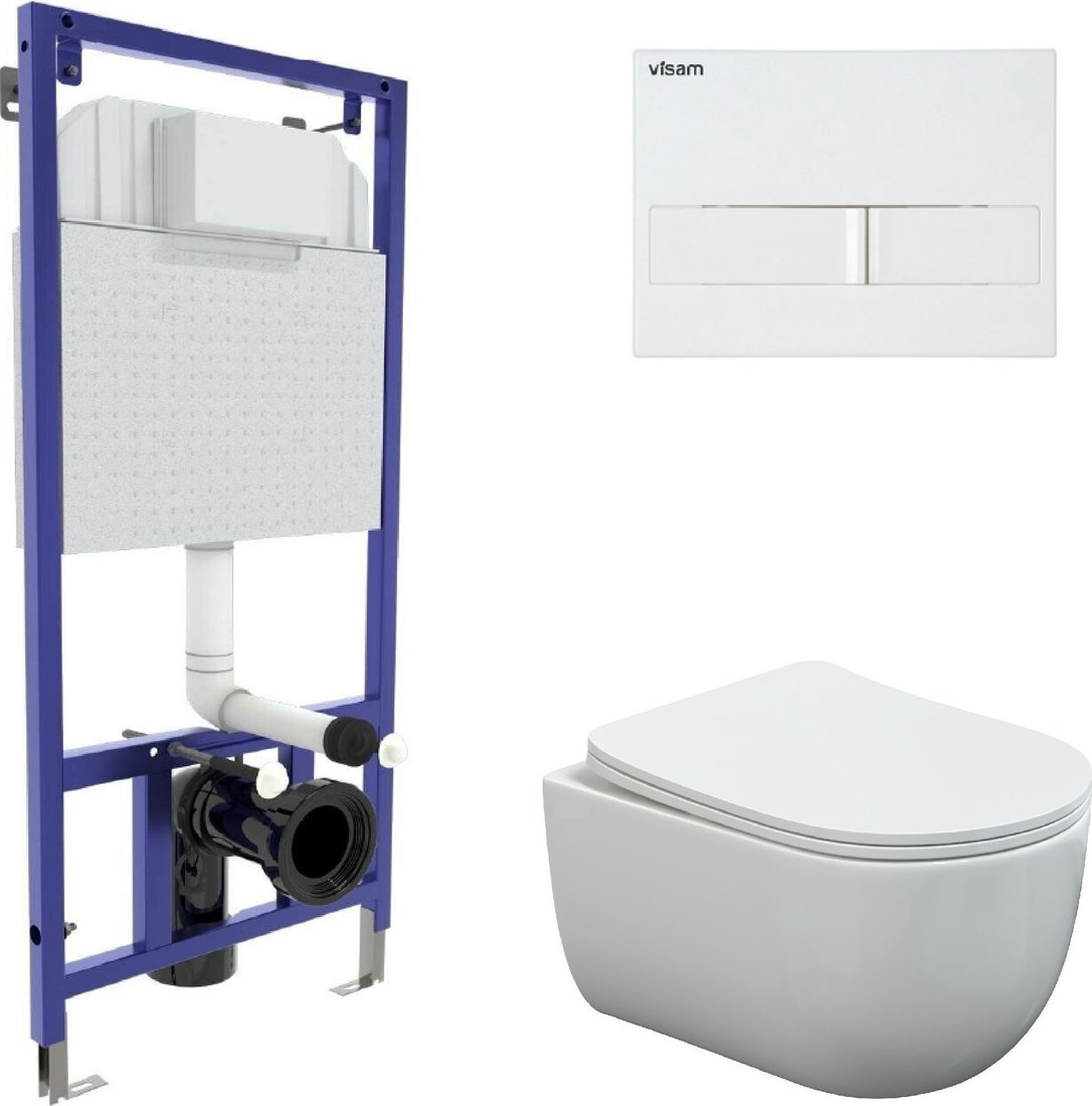 

Унитаз подвесной Berges Wasserhaus Ventas Rimless + Visam Slim 525 EX-043308 (с сиденьем)