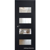 Межкомнатная дверь ProfilDoors 46U L 70x200 (черный матовый/мателюкс прозрачное)