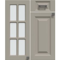 Готовая кухня Интерлиния Мила Деко 3.0 (черный/дуб вотан/белый гранит)