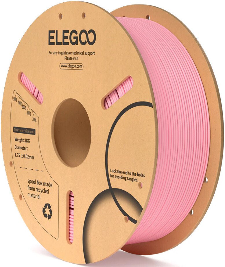 Филамент Elegoo PLA (1.75 мм, 1 кг, розовый)