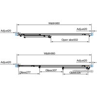 Душевой уголок Omnires Chelsea NDT10X+NDR80X