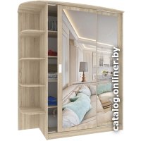 Шкаф-купе Кортекс-мебель Лагуна ШК05-02 левая консоль (дуб сонома)