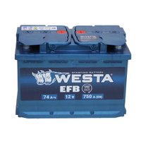 Автомобильный аккумулятор Westa EFB 6СТ-74 VLR Euro низкий (74 А·ч)