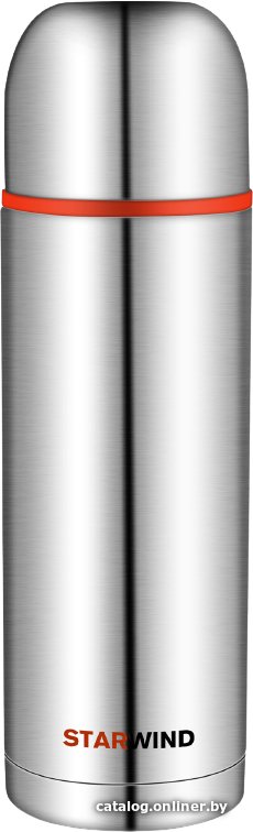 Термос StarWind 20-1000 1л (серебристый/красный)