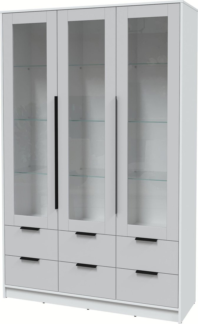 

Шкаф-витрина Интерлиния Концепт КТ-ШВ3 (серый/белый платинум)