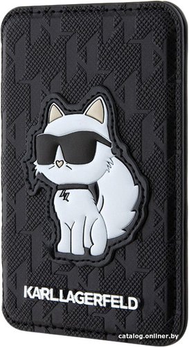 Кредитница CG Mobile Karl Lagerfeld Saffiano Monogram NFT Choupette KLWMSPSAKHCK (черный)