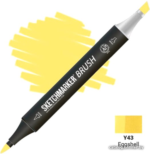 Маркер художественный Sketchmarker Brush Двусторонний Y43 SMB-Y43 (яичная скорлупа)