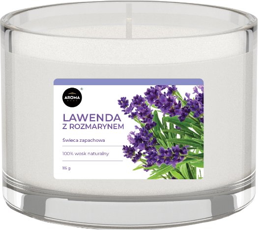 

Свеча Aroma Home Scented Candle Lavender And Rosemary Ароматическая 115 г