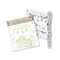 Наклейка на окно MonAmi Ежик на лыжах 78089