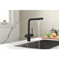 Смеситель Paulmark Serpentine Se213222-GM (черный/вороненая сталь)