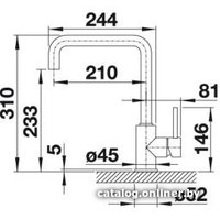 Смеситель Blanco Mili (алюметаллик)