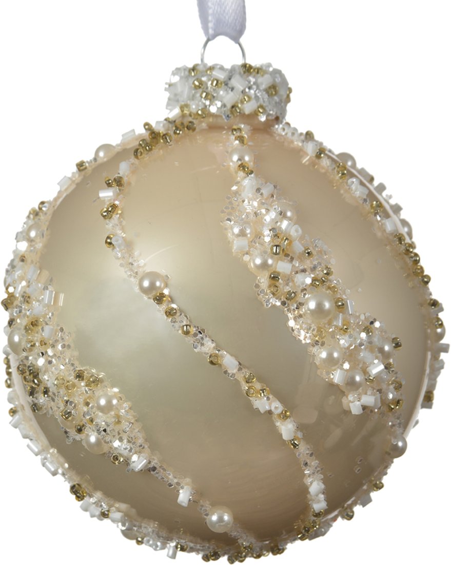 

Елочная игрушка Albero Di Natale Бусины 8 см 030132-2 (золотистый)