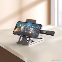 Адаптер Borofone BV18 Lightning - USB Type-C - USB Type-A (черный)