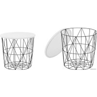 Журнальный столик Halmar Mariffa (белый/черный)