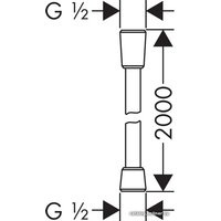 Душевой шланг Hansgrohe Comfortflex 28169000