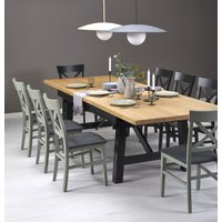 Кухонный стол Halmar Fiesta 200-280/100/77 (дуб натуральный/черный)