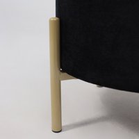 Пуфик AksHome Boot (черный велюр/золото)