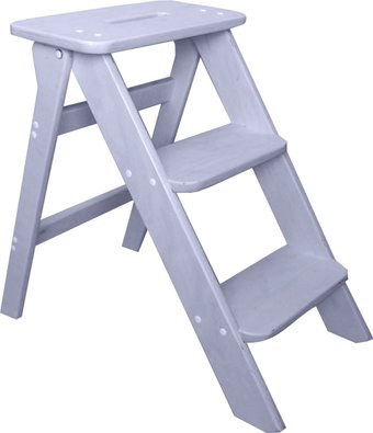 Лестница-стремянка Wood Step SFK-3(L) (3 ступени, белый)