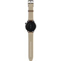 Умные часы Amazfit GTR 4 (серебристый, с коричневым кожаным ремешком)