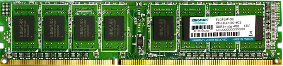 

Оперативная память Kingmax 4GB DDR3 PC3-12800 KM-LD3-1600-4GS