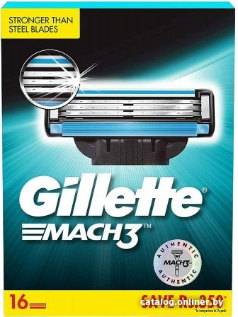 Сменные кассеты для бритья Gillette Mach3 (16 шт)
