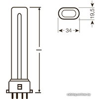 Люминесцентная лампа Osram Dulux S/E 2G7 11 Вт 4000 К