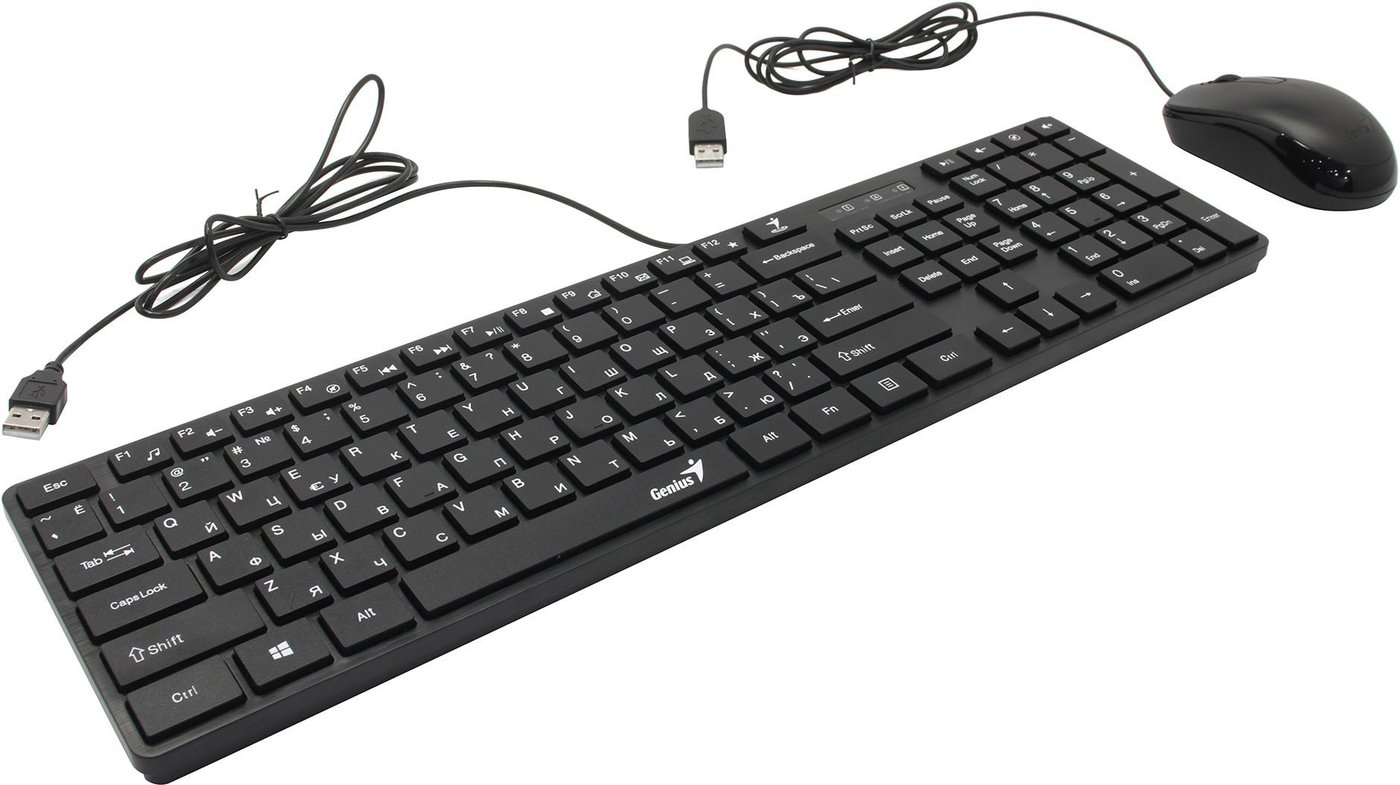 

Офисный набор Genius SlimStar C126 (черный)