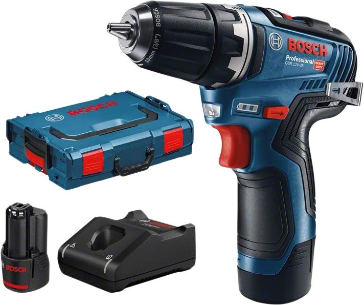 

Дрель-шуруповерт Bosch GSR 12V-35 Professional 06019H8002 (с 2-мя АКБ, кейс)