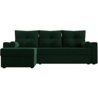 Угловой диван Лига диванов Верона лайт левый (велюр зеленый)