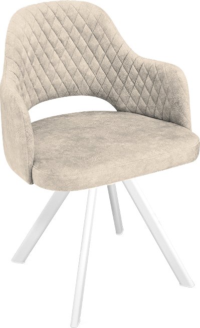 

Стул с подлокотниками Трия Калипсо К2 (белый матовый/микровелюр Wellmart Dark Beige)
