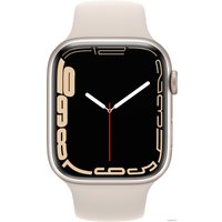 Умные часы Apple Watch Series 7 45 мм (звездный свет/звездный свет спортивный)