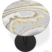 Журнальный столик Sheffilton SHT-CT55/H43 (золотистый пепел/черный муар)