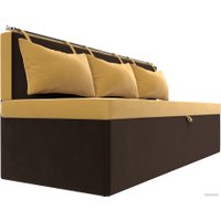 Диван Лига диванов Метро 114107 (микровельвет желтый/черный)