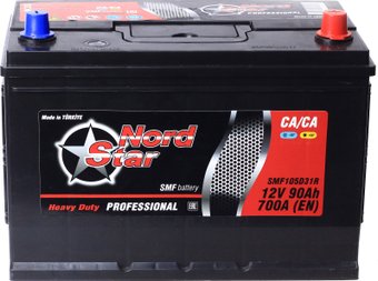 Автомобильный аккумулятор Nordstar Asia 90 A/H 700A R+
